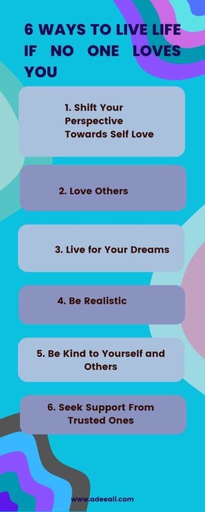 ways to live life when no one loves you